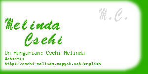 melinda csehi business card